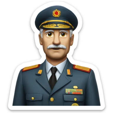 soviet engineer diplomat full scale photoealistic serious sticker