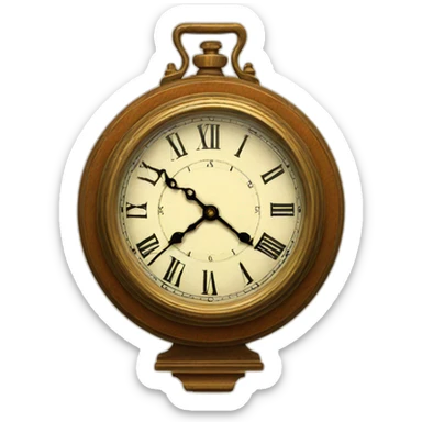 vintage clock sticker