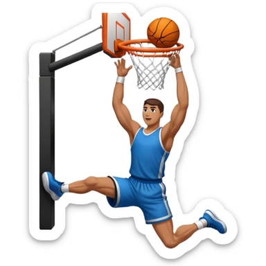 a single arm dunking a basketball into a hoop sticker