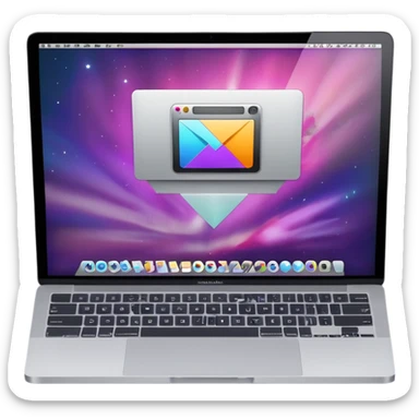 MacBook M4 showing editing timeline premier pro in screen  sticker