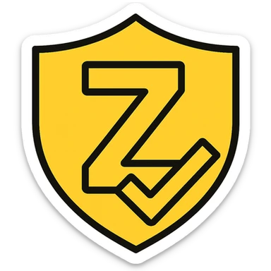 Change the shield and Z to yellow, keeping the color outline icon style, for a moderator role. sticker