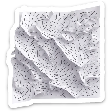 A piece of paper covered in chaotic, random black scribbles. The lines are so dense that most of the paper looks almost black from over-scribbling. Drawn with a pen or pencil sticker