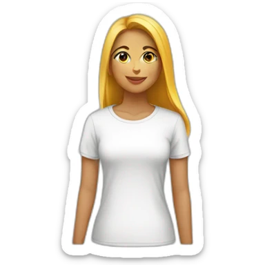 Femme avec tee shirt Algérie sticker