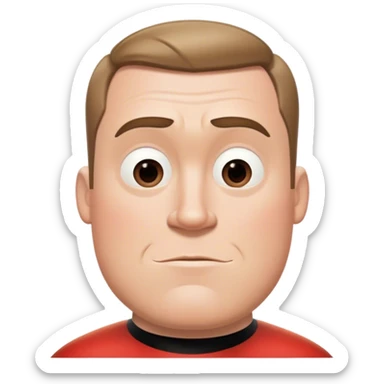 Realistic mr incredible head without eye mask or suit but with straight face and haircut that has a way bigger nose (maybe 2-3x bigger) that he ever so slightly extends in width meaning he ever so slightly made his face fatter (maybe he even made his entire body ever so slightly fatter too) sticker