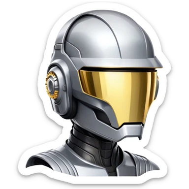 Half Josh King Madrid Half Silver Surfer Cyborg Daftpunk Glow sticker