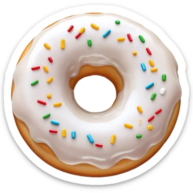 White donut sticker