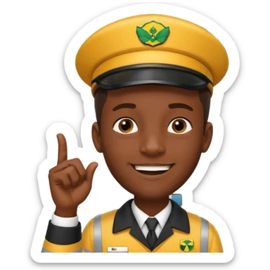 a school bus with a jamaican man saying bomboclat ("BOMBOCLAT' in speech bubble) sticker