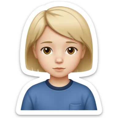 Une petite fille qui a un style de garçon manqué  sticker