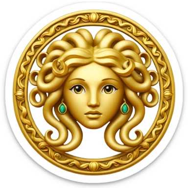 Medusa Versace logo sticker