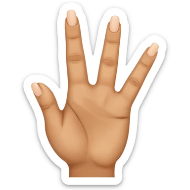 hand pointing index finger middle finger and baby finger sticker