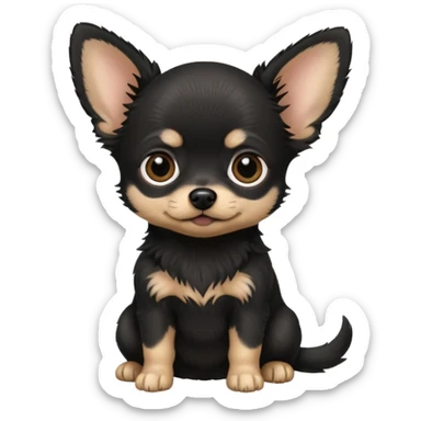 black chihuahua baby dog sticker