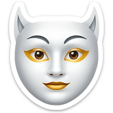 a sheet of white mask pack for face skincare beauty, except on the face, just only product sticker