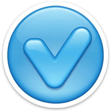 generate a instagram blue tick emoji sticker