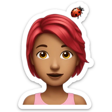 girl-ladybug sticker