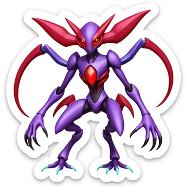 Darkrai-Deoxys-Genesect-Fakémon-hybrid-creature (full body)  sticker