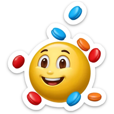 m&m rolling on floor laughing out loud sticker