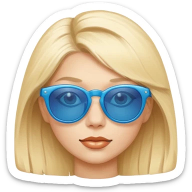 Blondie voy with blue sunglasses sticker