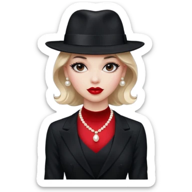 A balerina in with a gangster style sticker