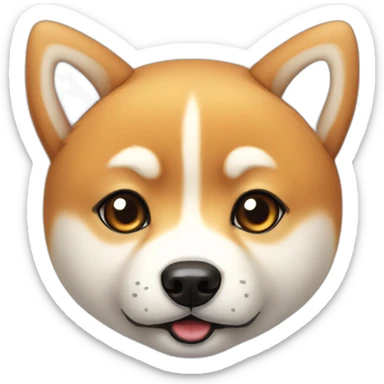 really cute shiba inu head sticker
