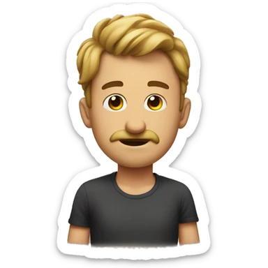 Guy emoji grabbing a nose emoji sticker