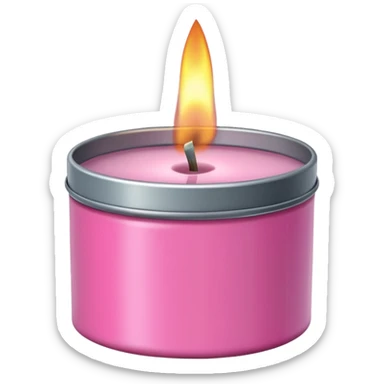 pink candle tin sticker