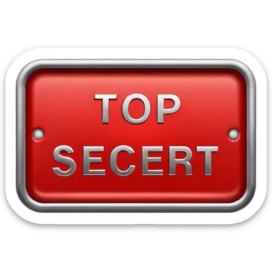 top secret sign sticker