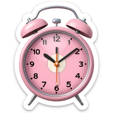 Please make me an alarm clock that will show six o'clock in the morning and make it in the style of ios 18.1 and aesthetic and the color is light pink, not analog but digital sticker