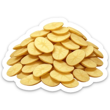 fine potato flakes small pile or scoop off-white soft dry uneven light fluffy dehydrated no bowl spoon or packaging soft lighting emoji scale sticker