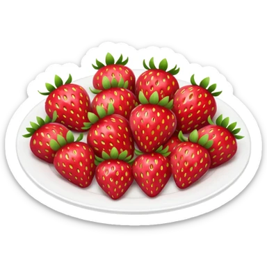 A plate of strawberries  sticker
