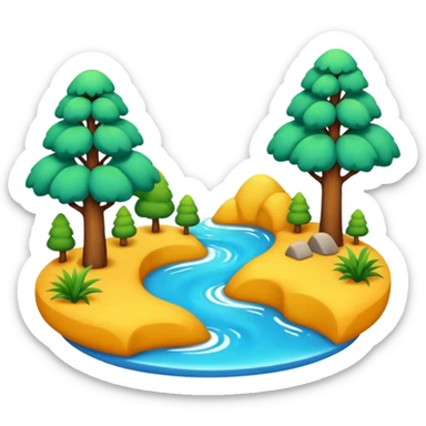 3d nature pic for iphone sticker