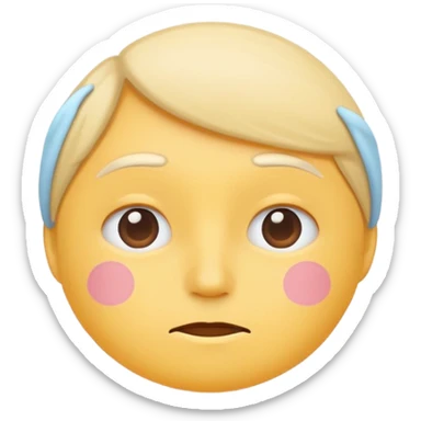 minimal flat emoji with mild tension,
slightly raised eyebrows,
thoughtful expression,
balanced emotion,
soft pastel tones,
modern health tracking app style,
transparent background,
vector illustration
 sticker