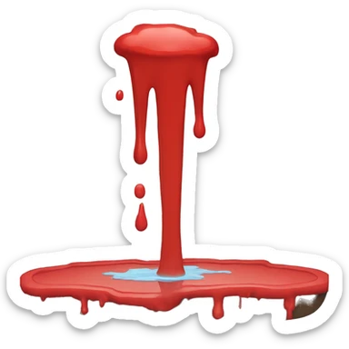 red pool leaking out sticker