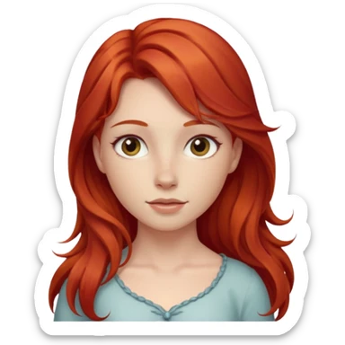 Girl with horse body and have red hair sticker
