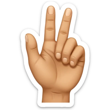 Create an emoji of a right hand. The thumb and middle finger of the right hand are pressed together, with the index finger positioned between them. The remaining fingers are curled into a fist. Add motion lines around the emoji to indicate a downward hand movement. sticker