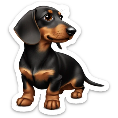 wirehaired dachshund profile entité body sticker