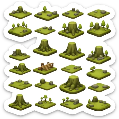 Green-brown-mossy-dusky-dull-bootcamp-aesthetic-scenic-scenery-Decoration sticker