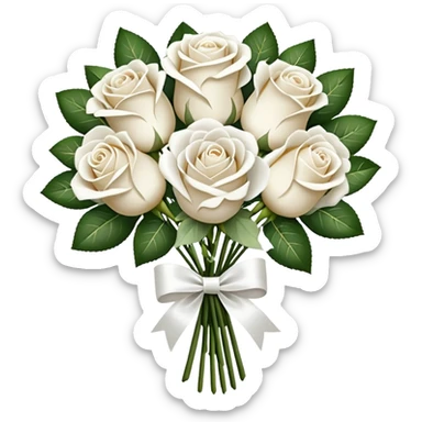 Wedding flowers bouquet sticker