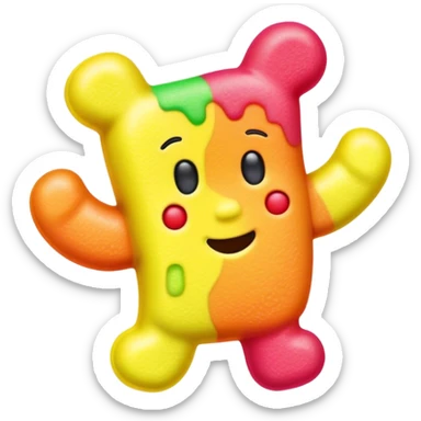 Psychedelic sour patch kid sticker