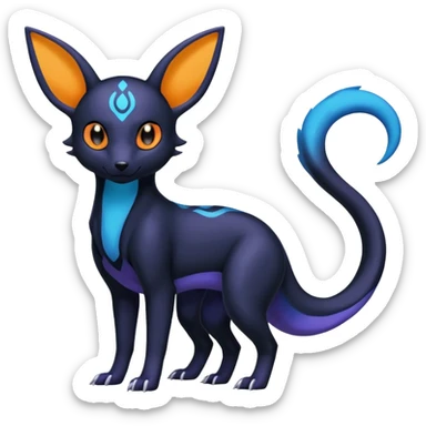Umbreon-Amaura-Salandit-Fakémon-fusion (full body) sticker