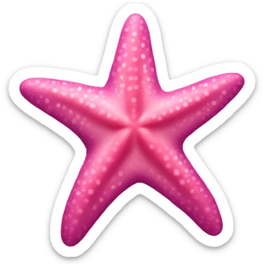 Pink starfish sticker