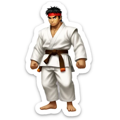 Ryu from street fighter sticker