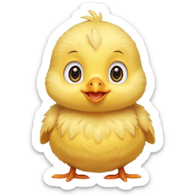 جوجه شیطون

Playful mischievous baby chick Lex, cheeky smile, bright eyes, round fluffy body, emoji style sticker