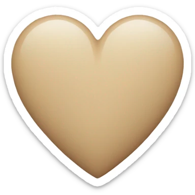 Beige Heart sticker