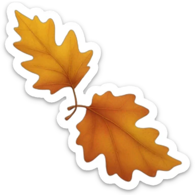 Autumn leave with a smile sticker
