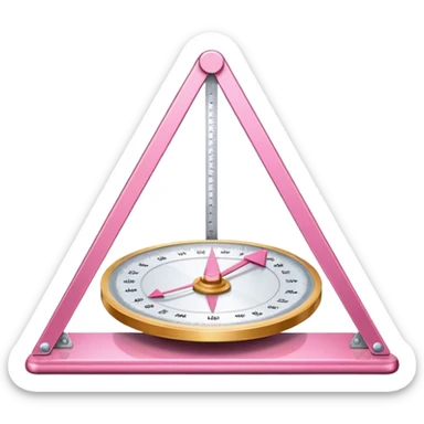 mac os icon Architect's scale, protractor, triangle, pink sticker