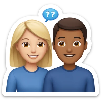 two people talking to eachother sticker