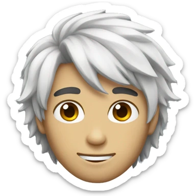 gay man named luca with bad black shaggy hair hes white sticker