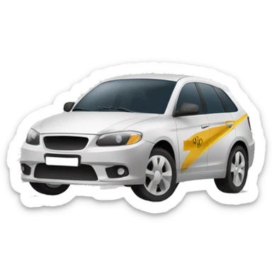 Car breaking with the quote “quem freia perde” sticker