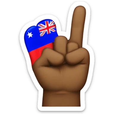 Shaka filled with Hawaiian flag sticker