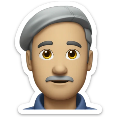 sad winter janitor sticker